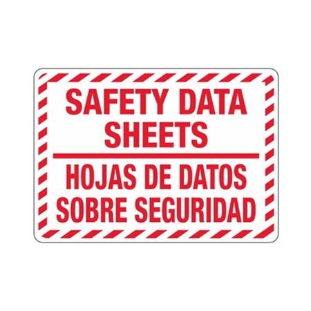Safety Data Sheets / Bilingual 10" x 14" Sign